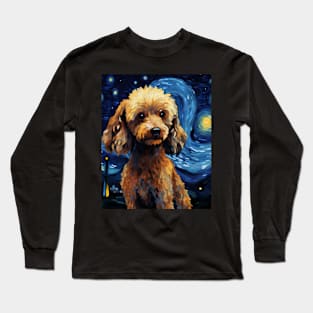 Brown Poodle Night Long Sleeve T-Shirt